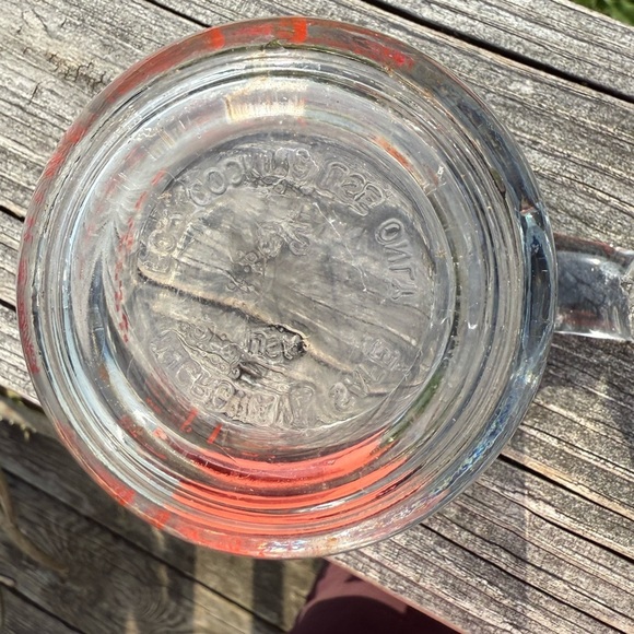 Vintage Anchor Hocking 1 Cup Tempered Glass Measuring Cup Red Lettering - Picture 6 of 6